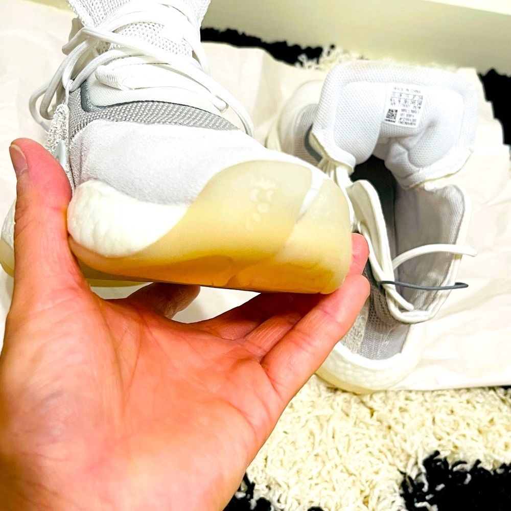 NWOT Men’s Size 6.5 (European Size 39.5) Adidas Crazy BYW Basketball Shoes White - Picture 12 of 15